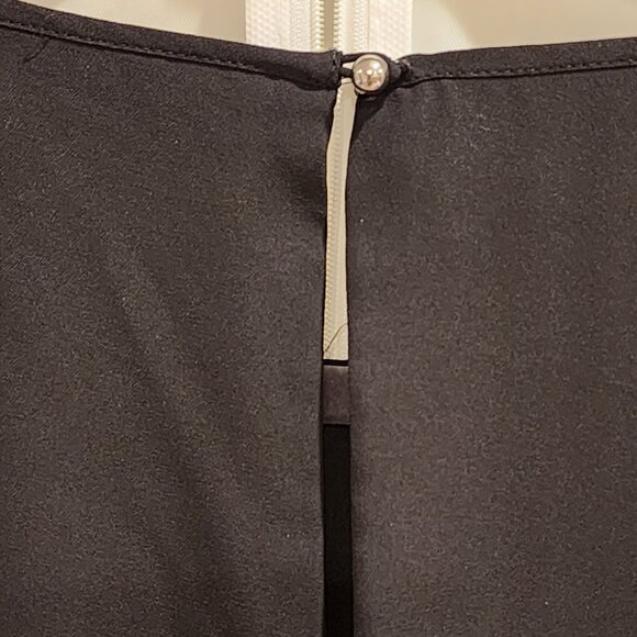 Excellent!!| US SZ 0| Banana Republic: Black&White Sleeveless Pleated A-line Dre - Picture 3 of 12